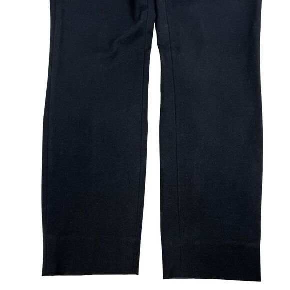 Everlane The Side-Zip Black Flat Front  Cotton Stretch Ankle Crop Pants Women 4 - Picture 5 of 9